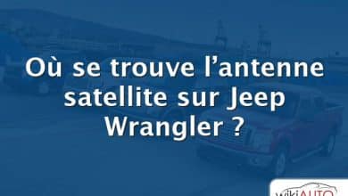 Où se trouve l’antenne satellite sur Jeep Wrangler ?